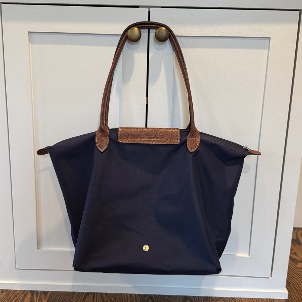 Longchamp Le Pliage Original Large Nylon Navy Tote Bag - Picture 2 of 11